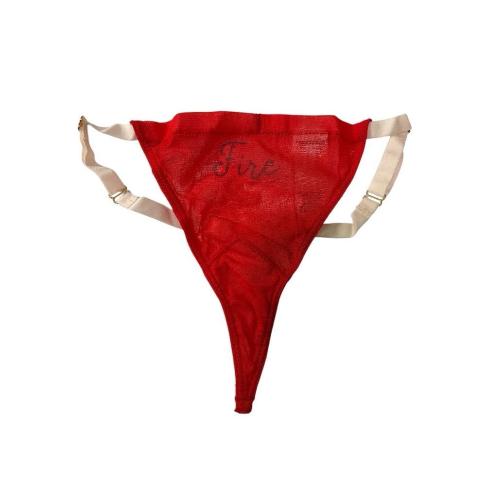 We Are HAH Free People Leo Zodiac Thongs 3 Pack Fire Haht Adjustable OS Red New - Picture 3 of 5